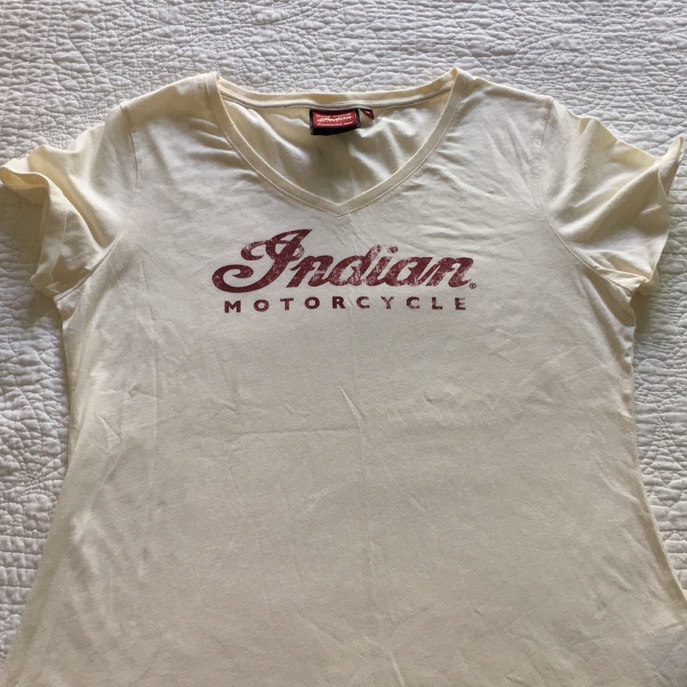Indian Motorcycles Women’s V Neck T Shirt M NWOT